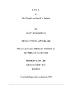 LOLA or The Thought and Speech of Animals pptx