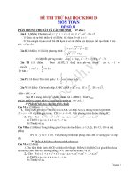ĐỀ THI THỬ ĐẠI HỌC KHỐI D MÔN TOÁN 2013 ĐỀ SỐ 1 pptx