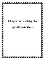 Chuyển thư, danh bạ cho mọi tài khoản Gmail ppt