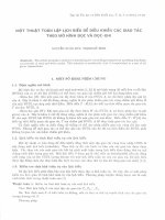 Một thuật lập lịch biểu để điều khiển các giao tác theo mô hình đọc và đọc ghi. docx
