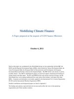 Mobilizing Climate Finance - A Paper prepared at the request of G20 Finance Ministers potx