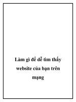 Làm gì để dễ tìm thấy website của bạn trên mạng pptx