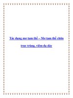 Tác dụng mơ tam thể – Mơ tam thể chữa trực trùng, viêm dạ dày doc