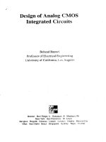 Design of Analog CMOS Integrated Circuits potx