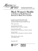 Black Women’s Health: A Synthesis of Health Research Relevant to Black Nova Scotians ppt