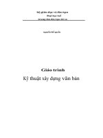 Giáo trình Kỹ thuật xây dựng văn bản pptx