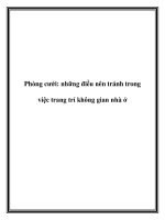 Phòng cưới: những điều nên tránh trong việc trang trí không gian nhà ở ppt