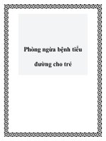 Phòng ngừa bệnh tiểu đường cho trẻ pot