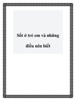 Sốt ở trẻ em và những điều nên biết pptx