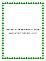 HIỆN ĐẠI - ĐƯƠNG ĐẠI VỚI TRUYỀN THỐNG MỸ THUẬT DƯỚI GÓC NHÌN TRIẾT HỌC, LỊCH SỬ potx