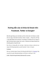 Hướng dẫn xóa và khóa tài khoản trên Facebook, Twitter và Google+ potx