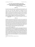 CÁC YẾU TỐ QUYẾT ĐỊNH SỰ HÀI LÒNG VÀ SỰ SẴN LÒNG QUAY LẠI CỦA KHÁCH NỘI ĐỊA ĐỐI VỚI DU LỊCH TỈNH SÓC TRĂNG potx
