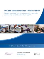 Private Enterprise for Public Health Opportunities for Business to Improve Women’s and Children’s Health pptx