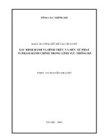 Xác định hành vi , hình thức và mức xử phạt vi phạm hành chính trong lĩnh vực thống kê pdf