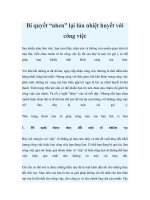 Bí quyết “nhen” lại lửa nhiệt huyết với công việc pptx