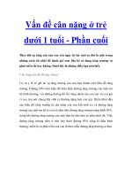 Vấn đề cân nặng ở trẻ dưới 1 tuổi - Phần cuối docx
