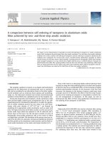 a comparison between self - ordering of nanopores in aluminium oxide