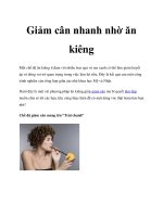 Giảm cân nhanh nhờ ăn kiêng pot