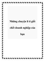 Những chuyện li ti giết chết doanh nghiệp của bạn potx