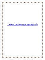 Thịt heo xào chua ngọt ngon đẹp mắt ppt