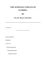 THE SEMINOLE INDIANS OF FLORIDA. BY CLAY MACCAULEY pot