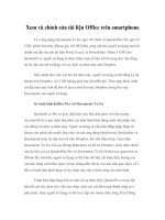 Xem và chỉnh sửa tài liệu Office trên smartphone doc