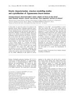 Báo cáo khoa học: Kinetic characterization, structure modelling studies and crystallization of Trypanosoma brucei enolase docx