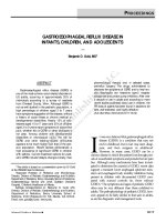 GASTROESOPHAGEAL REFLUX DISEASE IN INFANTS, CHILDREN, AND ADOLESCENTS doc