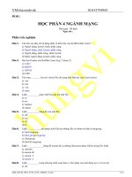 ĐỀ THI HỌC PHẦN 4 NGÀNH MẠNG (có đáp án) - ĐỀ SỐ 3 potx