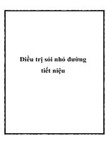 Điều trị sỏi nhỏ đường tiết niệu docx