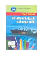 Giáo trình kế toán kinh doanh xuất nhật khẩu potx