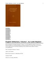 The English Utilitarians, Volume I. doc