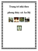 Trang trí nhà theo phong thủy xứ Ấn Độ doc