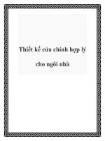 Thiết kế cửa chính hợp lý cho ngôi nhà pot