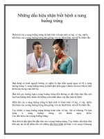 Những dấu hiệu nhận biết bệnh u nang buồng trứng potx