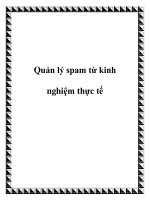 Quản lý spam từ kinh nghiệm thực tế pot