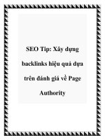 SEO Tip: Xây dựng backlinks hiệu quả dựa trên đánh giá về Page Authority docx