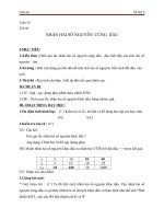 giáo án bài nhân hai số nguyên cùng dấu - toán 6 - gv.hoàng minh hà