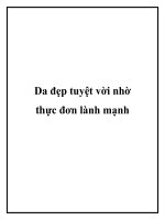 Da đẹp tuyệt vời nhờ thực đơn lành mạnh pot