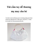 Túi cầm tay dễ thương mẹ may cho bé docx