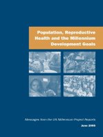 Population, Reproductive Health and the Millennium Development Goals ppt