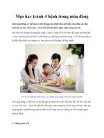 Mẹo hay tránh 4 bệnh trong mùa đông pptx