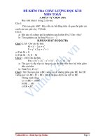 ĐỀ KIỂM TRA CHẤT LƯỢNG HỌC KÌ II MÔN TOÁN ĐỀ 1 doc