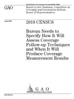 2010 census bureau needs to specify how it will assess coverage follow up pptx