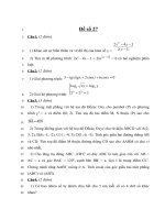 Đề thi thử đại học môn toán năm 2013 - THPT Lý Thường Kiệt - Hải Phòng - Đề số 27 pdf
