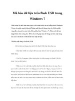 Mã hóa dữ liệu trên flash USB trong Windows 7 pptx