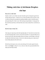 Những cách bảo vệ tài khoản Dropbox của bạn pdf