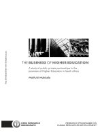 The Business of Higher Education ppt