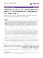 Endometrial cancer survival after breast cancer in relation to tamoxifen treatment: Pooled results from three countries docx