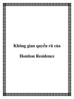 Không gian quyến rũ của Honiton Residence pptx